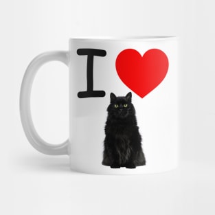 I HEART BLACK BLACK PERSIAN CAT Mug